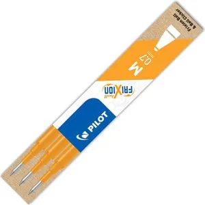 Pilot Pen 2261016F - Ersatzminen Tintenroller Frixion Ball, radierbar in Aprikose, 0,7 mm, 3 Stück für kreative Notizen