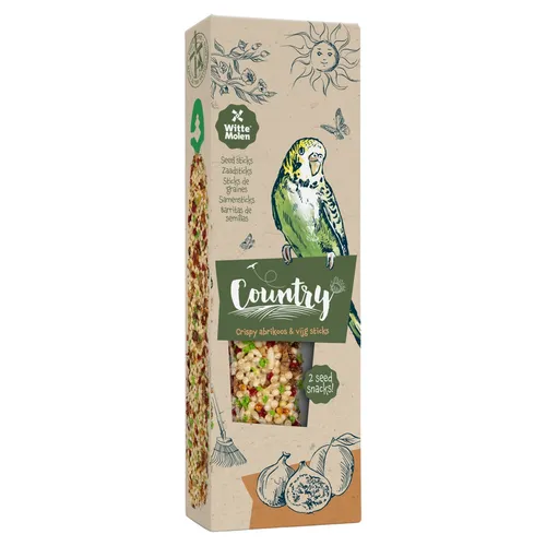 Witte Molen Country Samensticks Wellensittich Aprikose & Feige 60 g, NEU