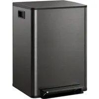 HOMCOM 2x30L Treteimer mit Softclose-Deckel