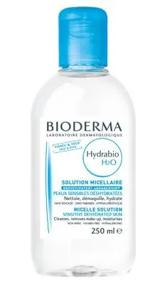 BIODERMA Hydrabio H2O Mizellen-Reinigungslösung 250 ml - Gesichtspflege mit feuchtigkeitsspendender 4-in-1 Reinigungslösung für trockene und empfindliche Haut. Entfernt sanft Make-up und erfrischt die Haut ohne Abspülen.