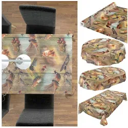 ANRO Tischdecke Wachstuchtischdecke Gartentischdecke Wachstischdecke (Einzelstück 1-tlg), Glatt 140x240cm wasserabweisend braun Eckig | 140 cm x 240 cm x 0.2 mm