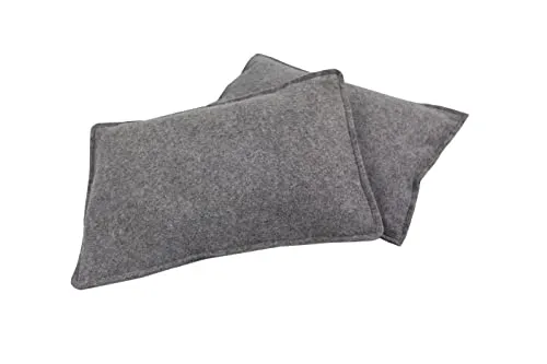 Sensalux Sitzkissen für Bierbänke, Sitzpolster aus robustem Nadelfilz, besonders rückstellkräftig, hoher Sitzkomfort, Bierbankkissen, Grau 2er Pack