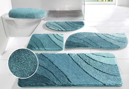 my home Badematte Josie – Rutschhemmender Badvorleger mit Wellen-Motiv - Gestalte dein Badezimmer gemütlich mit der Badematte »Josie«. Schnell trocknend, strapazierfähig und pflegeleicht – perfekt für warme Füße und stilvolle Akzente in deinem Home-Spa.