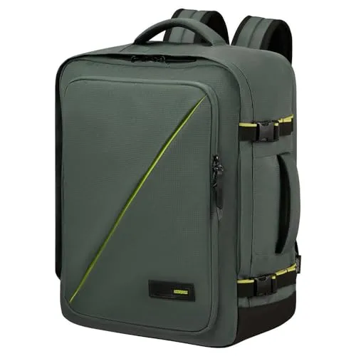 American Tourister Take2Cabin Casual Backpack M 45 cm - Dark Forest - Daypack: Ideal als Kabinengepäck mit Smart Sleeve, flaschenhalter und separatem 15,6'' Laptopfach für optimale Organisation und Transport.