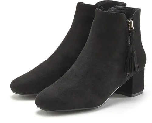 LASCANA Stiefelette Boots VEGAN schwarz 40 EU - Wanderschuhe mit bequemem Blockabsatz, veganem Material und modischem Design – ideal für stilvolle Abenteuer!