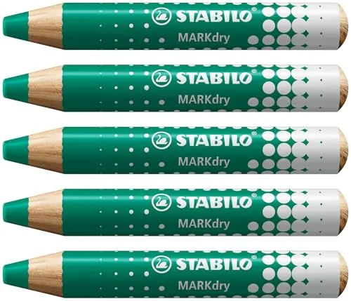 STABILO - Whiteboard- und Flipchartmarker - MARKdry - 5er Pack - grün
