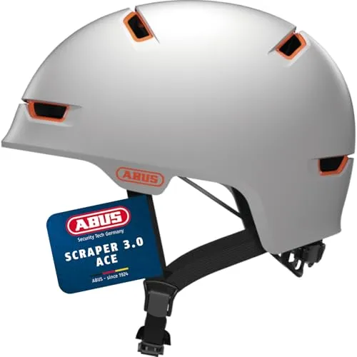 ABUS Scraper 3.0 Ace Fahrradhelm in Weiß, Größe 57-61 cm - Fahrradhelm für Radsport ab 12 Jahren, mit robuster ABS-Außenschale und nur 500 g leicht – ideal für Freizeitaktivitäten.