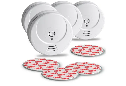 SEBSON 4x 10 Jahre Rauchwarnmelder mit Magnethalterung - Rauchmelder GS506G für sichere Frühwarnung bei Rauchentwicklung. Mit 10 Jahren Langzeitbatterie und einfacher Montage durch Magnetbefestigung – ideal für Ihr Zuhause.