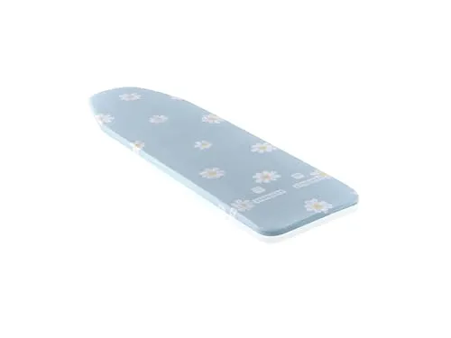 Leifheit Bügelbrettbrezug Cotton Classic Universal, Größe bis 140 x 45 cm | 3 mm Schaumstoffpolsterung, für Bügeleisen und Dampfstationen, mit Schnurzug, Spannclip, farbig, 140,0 x 45,0 x 3,0 cm