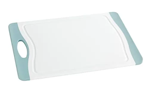 WENKO Schneidebrett Easy M+, Küchenbrett, Schneidbrett mit Saftrille und Griff, antibakteriell Tabla de Cortar Easy 33x23 cm Multicolor