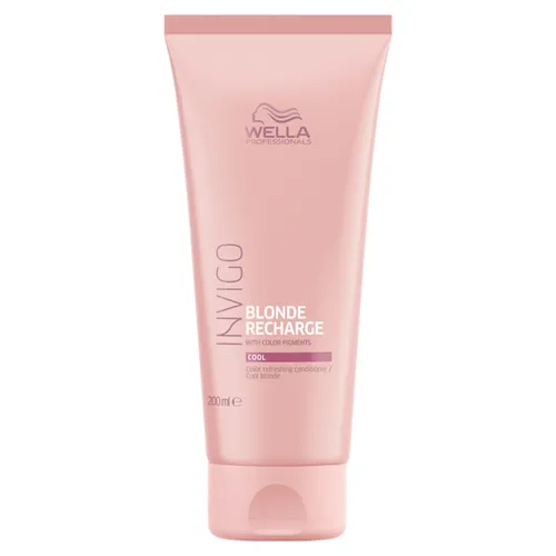 WELLA INVIGO BLONDE RECHARGE Cool Blonde Conditioner 200 ml - Shampoos & Spülungen, mit Farbpigmenten für intensive Pflege und Anti-Gelbstich Wirkung, frischt kühle Blondtöne auf und sorgt für Geschmeidigkeit und Glanz.