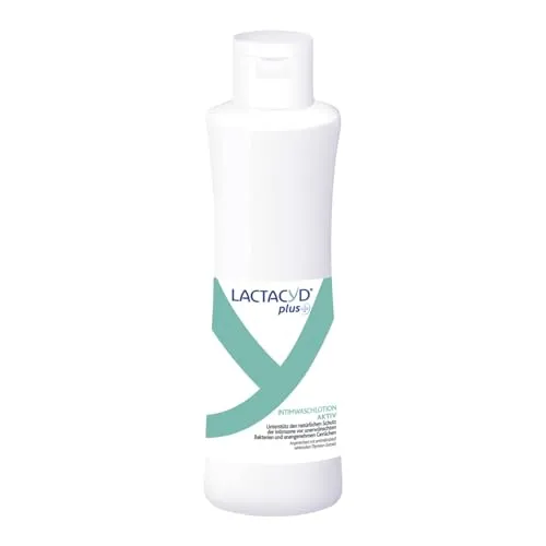 LACTACYD Plus Aktiv Intimwaschlotion – Mit angepasstem pH-Wert, natürlicher L-Milchsäure & Thymianextrakt – unterstützt die Schutzbarriere des Intimbereichs – Klinisch geprüft & bestätigt – 250 ml