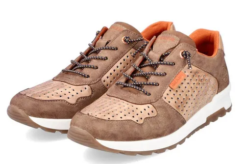 Rieker Sneaker 15106-20 Slipper - Komfortabler hellbrauner Herren Sneaker in Größe 45 - Sneaker, modernes Design trifft hohen Tragekomfort mit austauschbarer Einlegesohle und rutschfester Sohle für optimalen Halt.