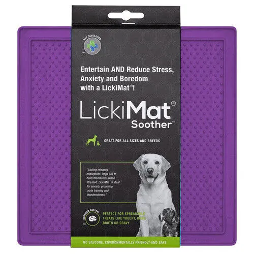 LickiMat Classic Soother lila Hundefuttermatte 20x20cm rutschfest angstlösend