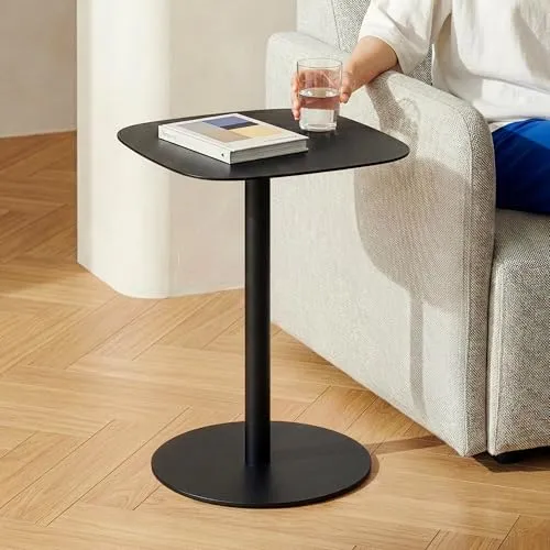 [en.casa] Beistelltisch Nastätten – Moderner Gartentisch mit Metallgestell