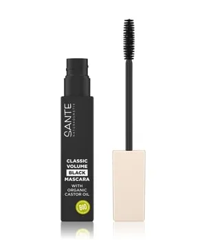 Sante Classic Volume Mascara 01 Black - Mascaras - Mit 100% rPET Flasche, pflegt die Wimpern mit Bio-Rizinusöl und verleiht natürliches Volumen.