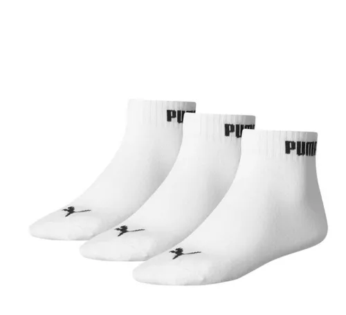 PUMA Plain Sneaker Sportsocken 3er Pack - Weiß, EU 39-42
