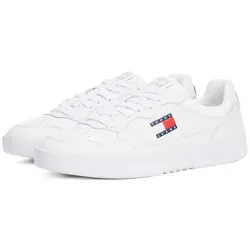 Tommy Hilfiger Herren Sneakers Weiß, Größe 42 - Hochwertige Herrensneakers von Tommy Hilfiger in Weiß, Größe 42. Mit rutschhemmender Laufsohle und verstärkten Kappen für optimalen Komfort und Style.