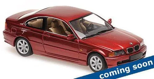 BMW Miniatur 3er E46 Coupe rot - 1:43 - Modellbau - Detailgetreue Nachbildung des beliebten BMW 3er E46 Coupe im Maßstab 1:43, ideal für Sammler und Autoliebhaber.