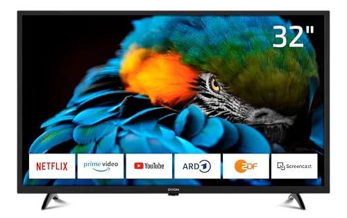 DYON Smart 32 XT - 80 cm (32 Zoll) HD LED-Fernseher, Smart TV mit Prime Video und Netflix, integriertes WLAN und Triple Tuner