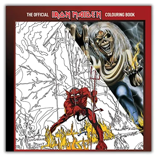 The Official Iron Maiden Colouring Book - Bücher, kreatives Ausmalbuch für Iron Maiden-Fans mit 56 Seiten voller beeindruckender Designs und Motive.