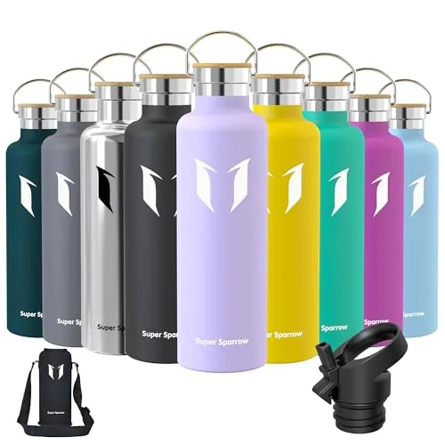 Super Sparrow Trinkflasche Edelstahl in lila von Super Sparrow