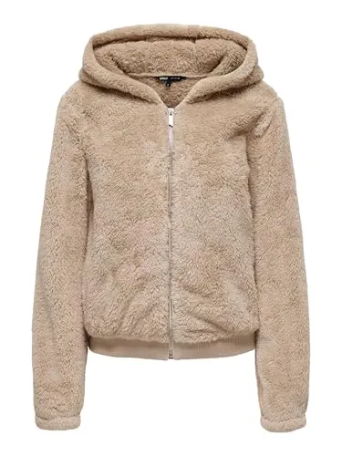 ONLY Outdoorjacke - Teddyfell Jacke mit Kapuze - Funktionsjacken für jede Jahreszeit, mit kuscheligem Teddyfell und angenehm weichem Polyesterfutter für höchsten Tragekomfort.
