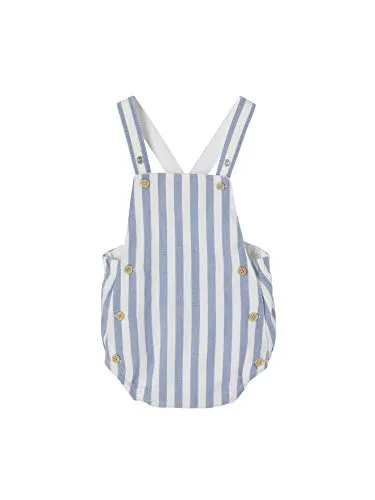 Vertbaudet Baby Latzhose, Retro-Chic blau gestreift 56