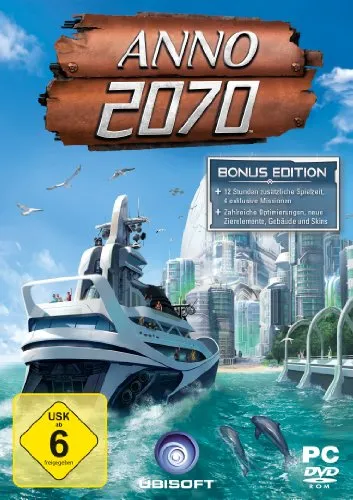 ANNO 2070 - Bonus Edition für PC - Städtebau-Spiel für Windows mit exklusiven Bonusinhalten, ideal für strategische Denker und Fans von Aufbauspielen.