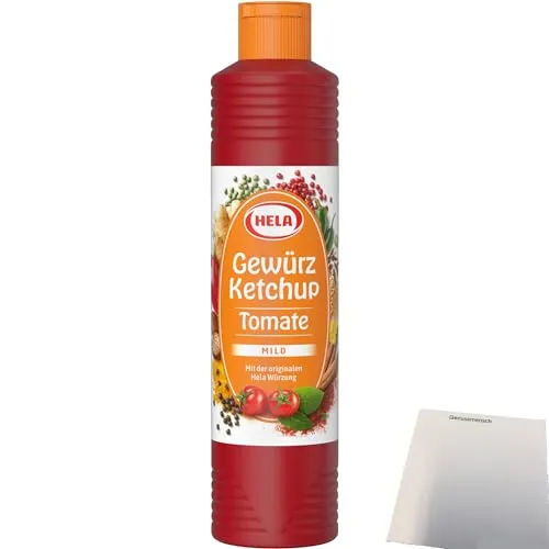 Hela Gewürz Ketchup Tomate Mild (800ml Tube) + usy Block