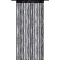 Bestlivings Fadenvorhand Fadengardine Vorhang Gardine Schwarz 90 cm x 250 cm