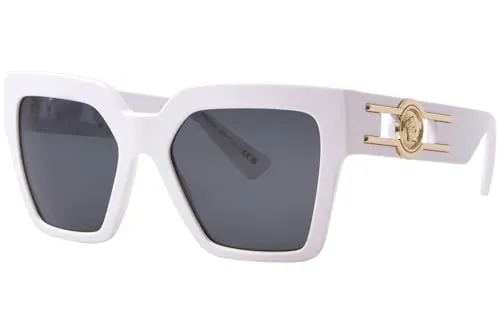 Versace VE4458 Damen-Sonnenbrille Vollrand Butterfly Acetat-Gestell, weiß