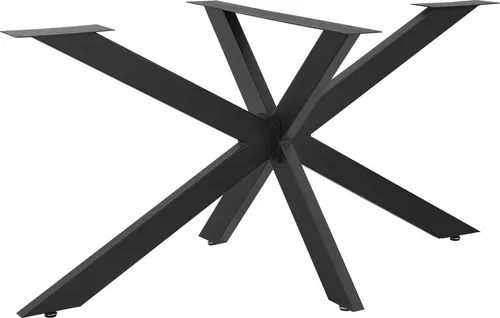 [en.casa] Tischgestell Oberau - Stilvolles Metallgestell in Schwarz für DIY Esstische - Möbelfüße: Robustes und langlebiges Tischgestell aus Stahl, ideal für kreative DIY-Projekte. Inklusive Bodenschoner für optimalen Schutz Ihres Fußbodens.