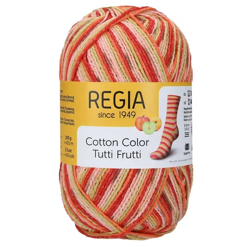 COTTON COLOR von REGIA - APFEL COLOR (02426) - 100 g / ca. 420 m Wolle
