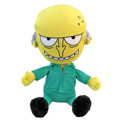 Mr Burns Kuscheltier - Die Simpsons (42 cm) - Kuscheliges Mr Burns Plüschtier mit detailgetreuem Design und hochwertiger Verarbeitung. Ideal für Fans der Kultserie, zum Sammeln oder Verschenken. Erhältlich in 4 Charakteren, perfekt als Highlight im Kinderzimmer oder Wohnzimmer.