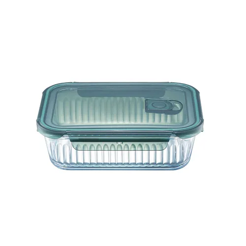 Frischhaltedose Gefrierdosen Deckel Lunchbox Glasbehälter rechteckig 370 ml