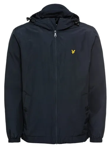 Lyle & Scott Herren Zip Through Hooded Jacket, Blau (Dark Navy) - X-Large - Funktionsjacke für aktive Männer, leicht, winddicht und wasserabweisend. Ideal für Outdoor-Aktivitäten und Alltag mit bequemem Schnitt und stilvollem Adler-Logo.