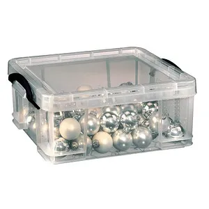 Really Useful Box Aufbewahrungsbox 18C - 18l transparente Box, mit Bügelverschlüssen für sicheren Verschluss und optimale Aufbewahrung