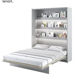 Lenart Schrankbett Wandbett Bed Concept 12 160x200 Vertikal Mattes Grau