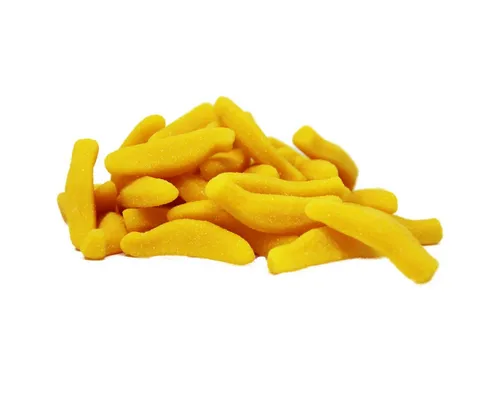 Fruchtgummi Bären & Co. Süßigkeit, Schaumzucker Fruchtgummi gezuckert goldgelbe Bananen Halal 300g