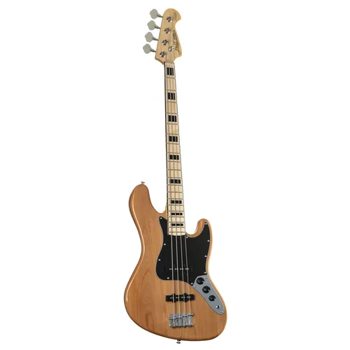 J & D JB Vintage 1975 NA Natural E-Bass - 4-saitiger E-Bass im Vintage-Style mit komfortablem Handling, ideal für Anfänger und Fortgeschrittene. Ausgestattet mit Single-Coil Pickups für vielseitige Klänge und robuster Vintage-Style Hardware.