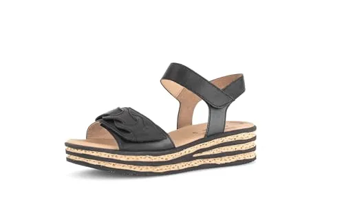 Gabor Damen Plateausandalen in Schwarz - Bequeme Sommerschuhe mit Dicke Sohle - Entdecken Sie die Gabor Plateausandalen für Damen: Bequem und stilvoll, ideal für den Sommer. Mit hochwertigem Obermaterial und flachem Absatz für optimalen Tragekomfort.