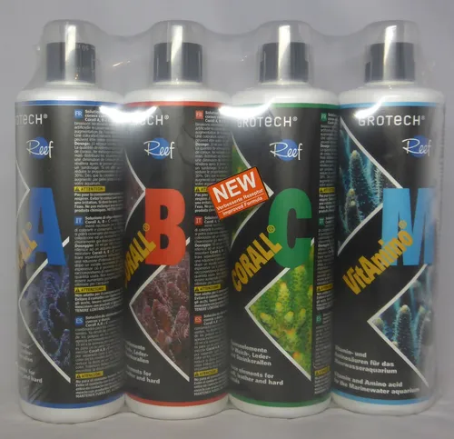 GroTech Corall A,B,C + VitAmino M mit je 500ml im Set A B C + M
