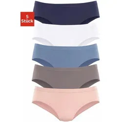 Jazz-Pants Slips VIVANCE, Damen, Gr. 36/38, bunt (marine, weiß, blau, taupe, rosé), Jersey, Obermaterial: 95% Baumwolle, 5% Elasthan, unifarben, körpernah, Unterhosen, aus elastischer Baumwoll-Qualität, Topseller