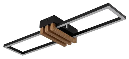 Moderne Deckenlampe in Holzoptik – 20W LED Designleuchte - Lampen für stilvolle Wohnräume, warmweißes Licht und elegante Holzoptik schaffen eine gemütliche Atmosphäre.