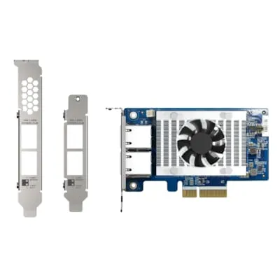QNAP Dual-port 10GBASE-T, 10GbE, network expansion card, Intel X710 PCIe Gen3x4 (QXG-10G2T-X710)