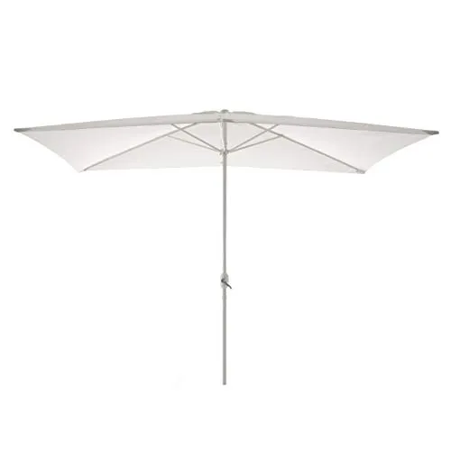 Nexos Sonnenschirm, weiß, 200x300 cm quadratisch, Gestell Stahl, Bespannung Polyester, 6 kg