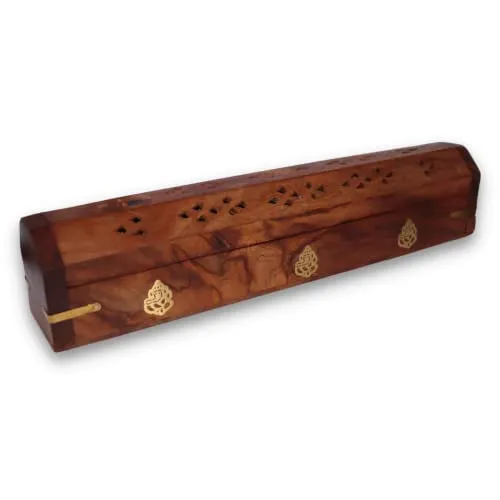 Räucherstäbchen Starter Set, Satya Räucherstäbchen, Satya Räucherkegel, Räucherwerk, Räucherstäbchen Halter, Räucherkiste, Räucherbox (Räucherstäbchen Halter aus Holz)