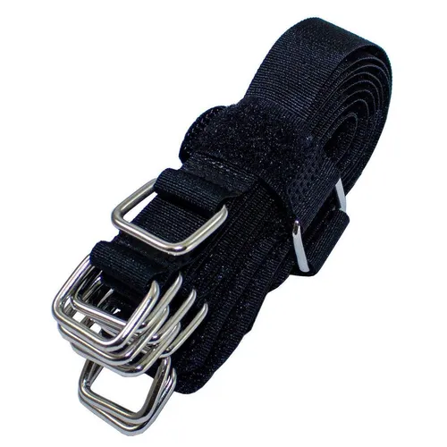 10x Klett Kabelbinder 150 x 16mm Schwarz gekreuzt Wiederverwendbar Klettbinder