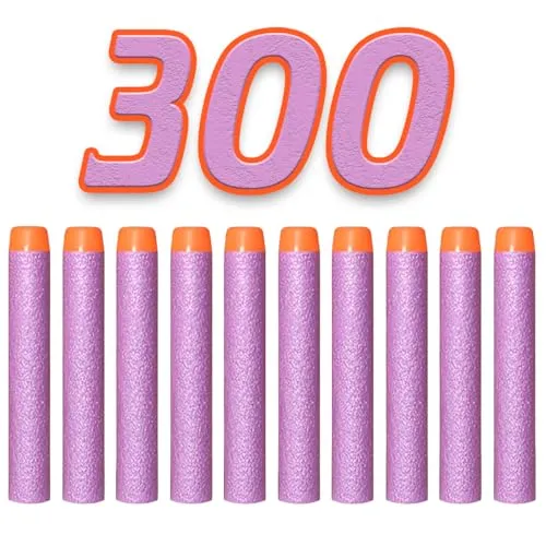 König Design Nerf Pfeile - 300 Stück Nerf Darts Nerf Munition Pfeile Dart Bullets Refill Darts Foam Pfeile für N-Strike Elite Blasters Series Hasbro Fortnite